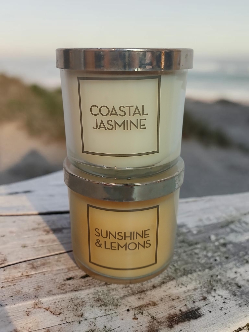 Coastal Jasmine & Sunshine & Lemons Scented Candles - Dual Set